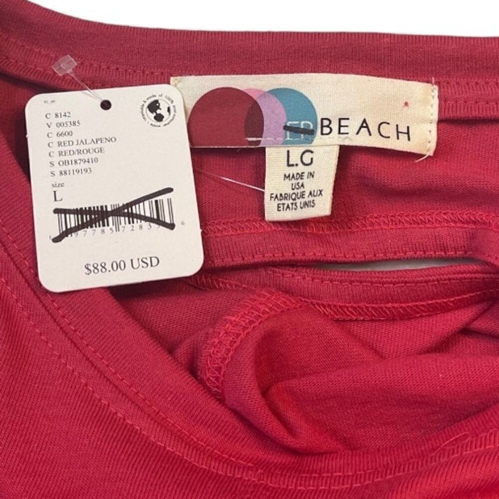 Free People Beach Red Cotton Sleeveless Open Back Maxi Dress Size Large NEW - Picture 5 of 7